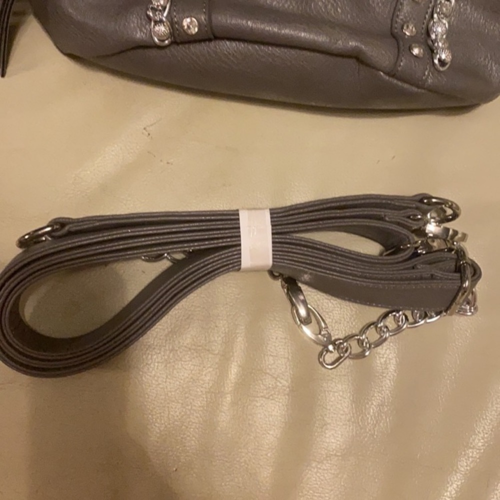 SALE 🦋 Gray Color Sharif Joan Boyce Purse Shoulder Bag With Purse Bag NWOT - Picture 7 of 13